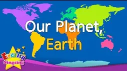 Kids vocabulary - Our Planet, Earth - continents & oceans - English educational video for kids