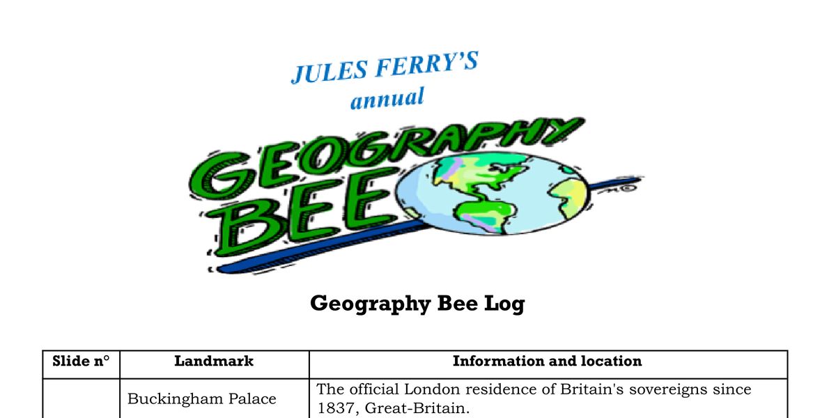 Geography Bee