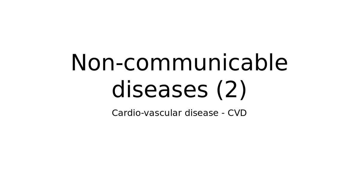 B7 Non-communicable diseases